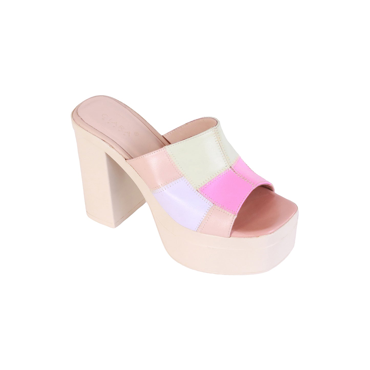 Sandalia Casual Retazos Napa Plataforma