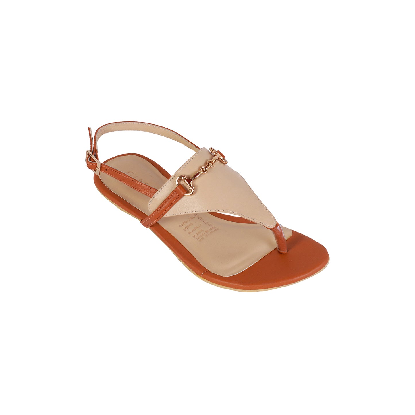 Flats En cuero Napa Natural/Napa Pele