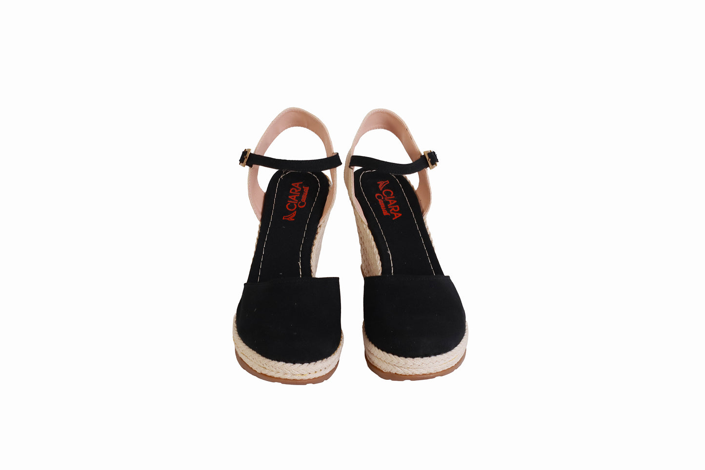 Alpargata Drill Negro con Blanco | Plataforma y Pulsera