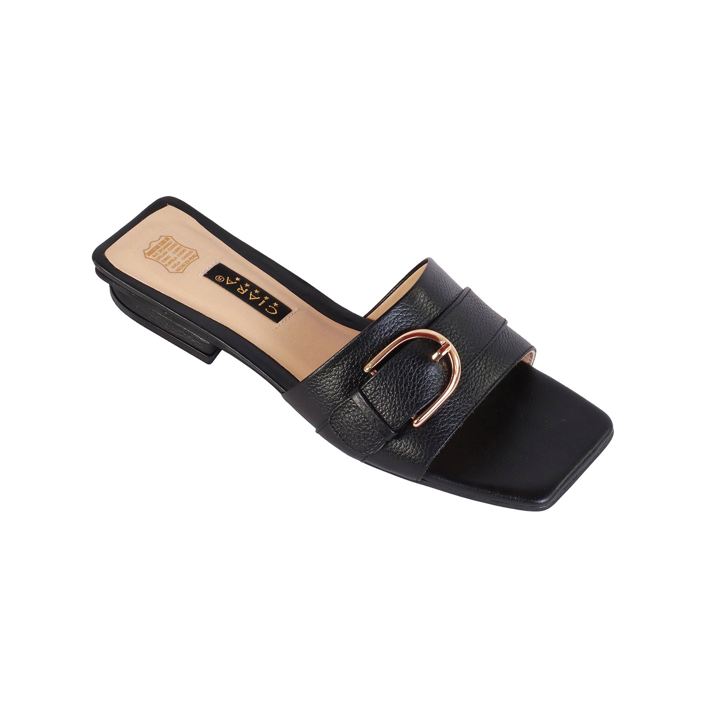 Sueco Con Correa Rondini Negro Taco 10