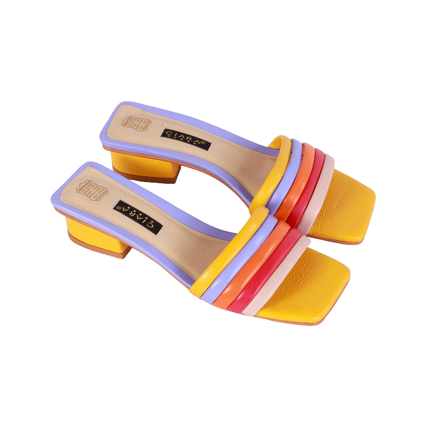 Sueco Tiras Amarillo/Lila/Naranja/Rojo Taco 30