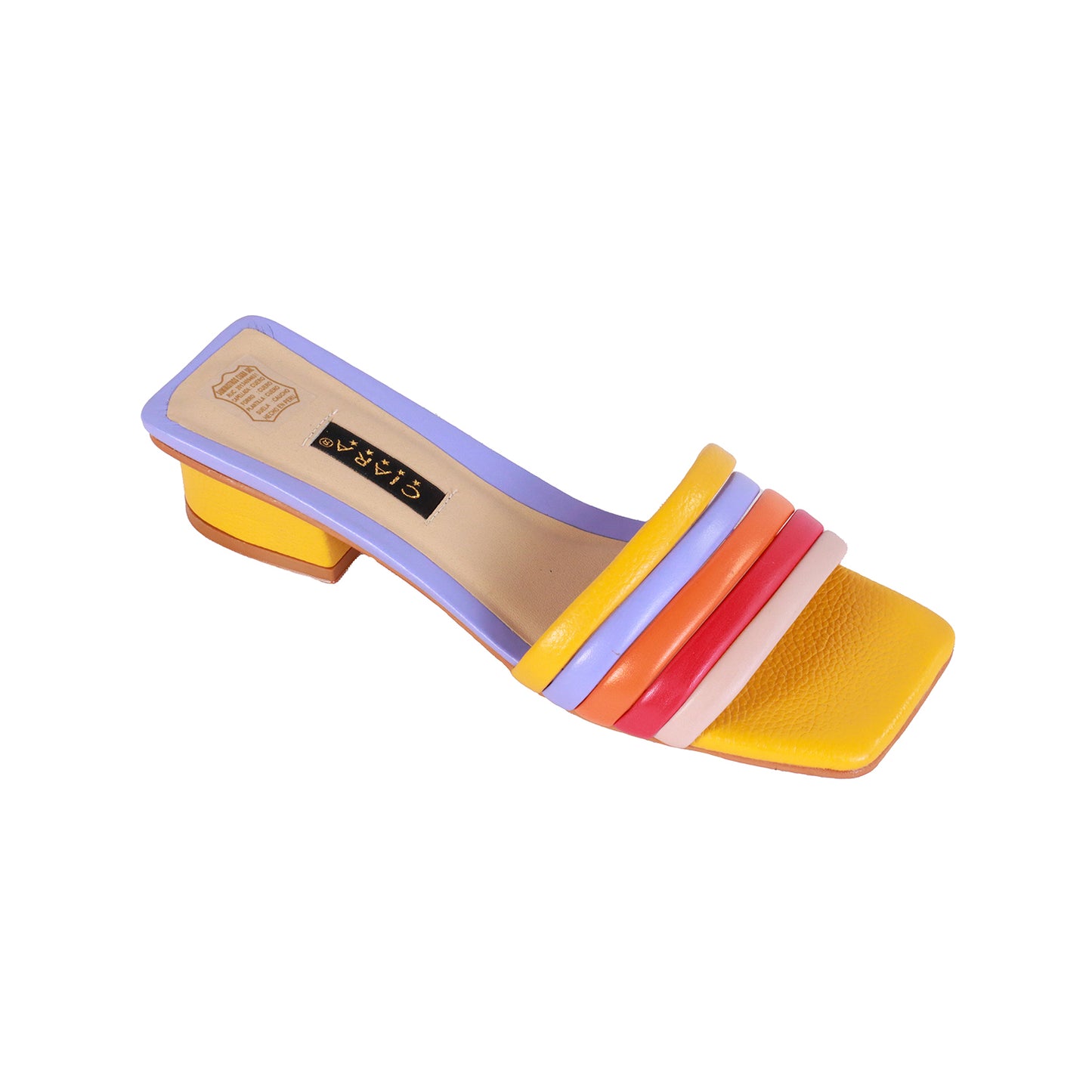 Sueco Tiras Amarillo/Lila/Naranja/Rojo Taco 30
