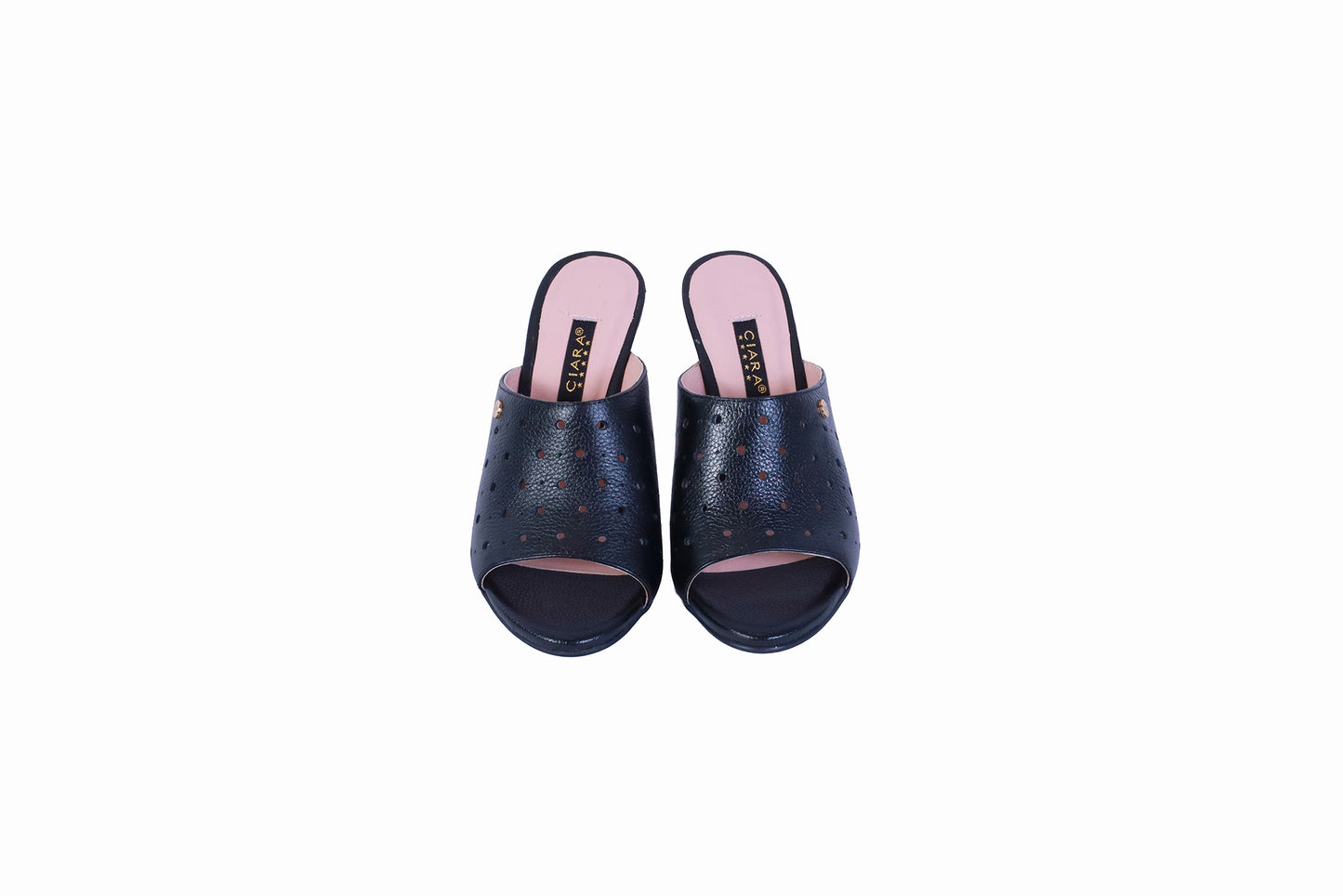Sueco Picado Rondini Negro | Taco 9 cm