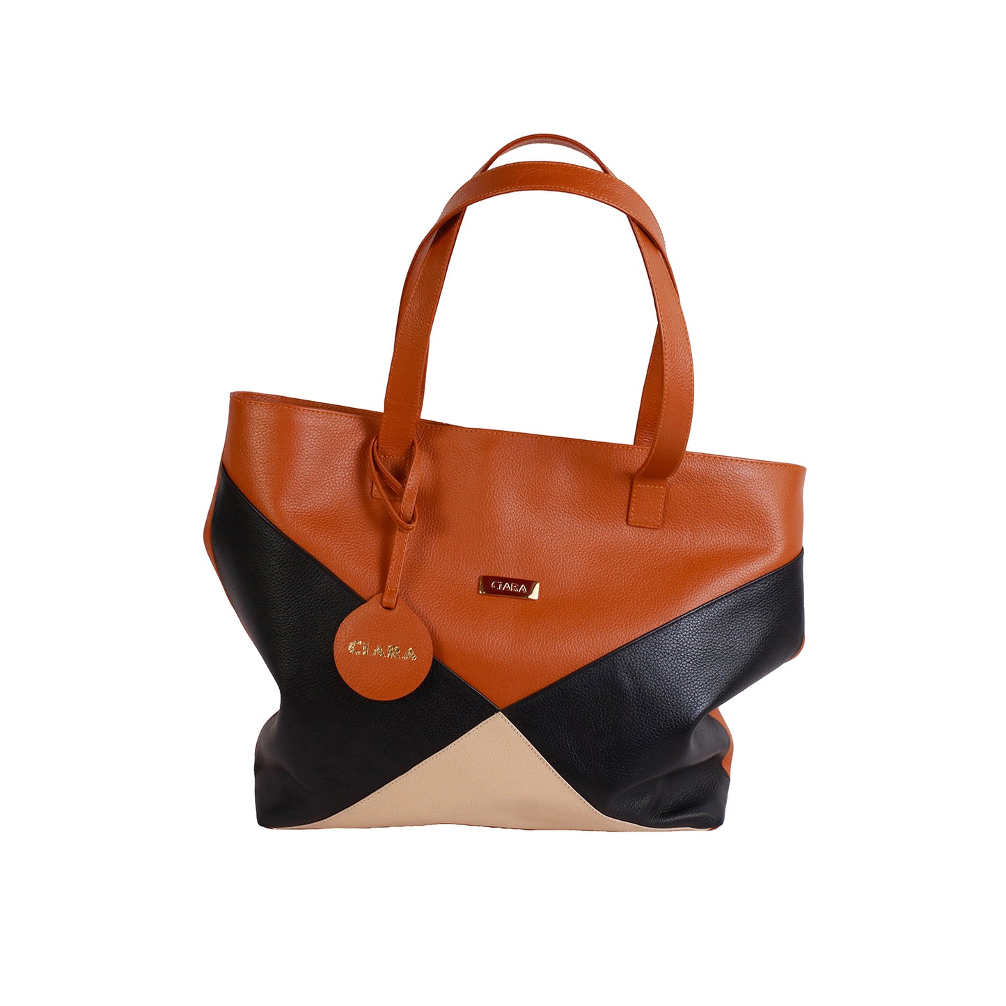 Cartera Rondini Natural/Negro/Pele