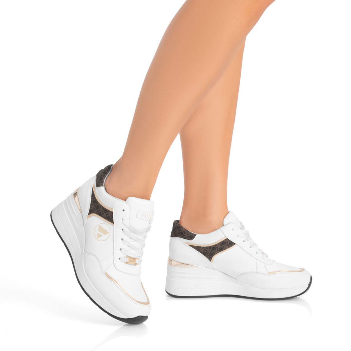 Zapatillas Deportivas Blancas/Dorado/VU