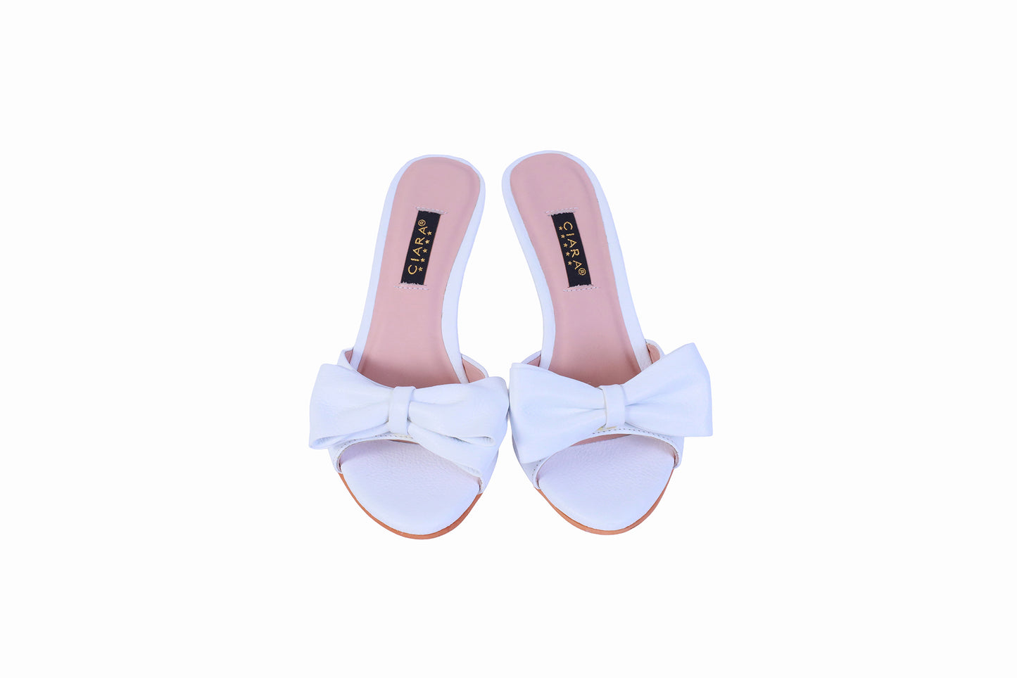 Sandalia Rondini Blanca con Lazo | Taco 7 cm