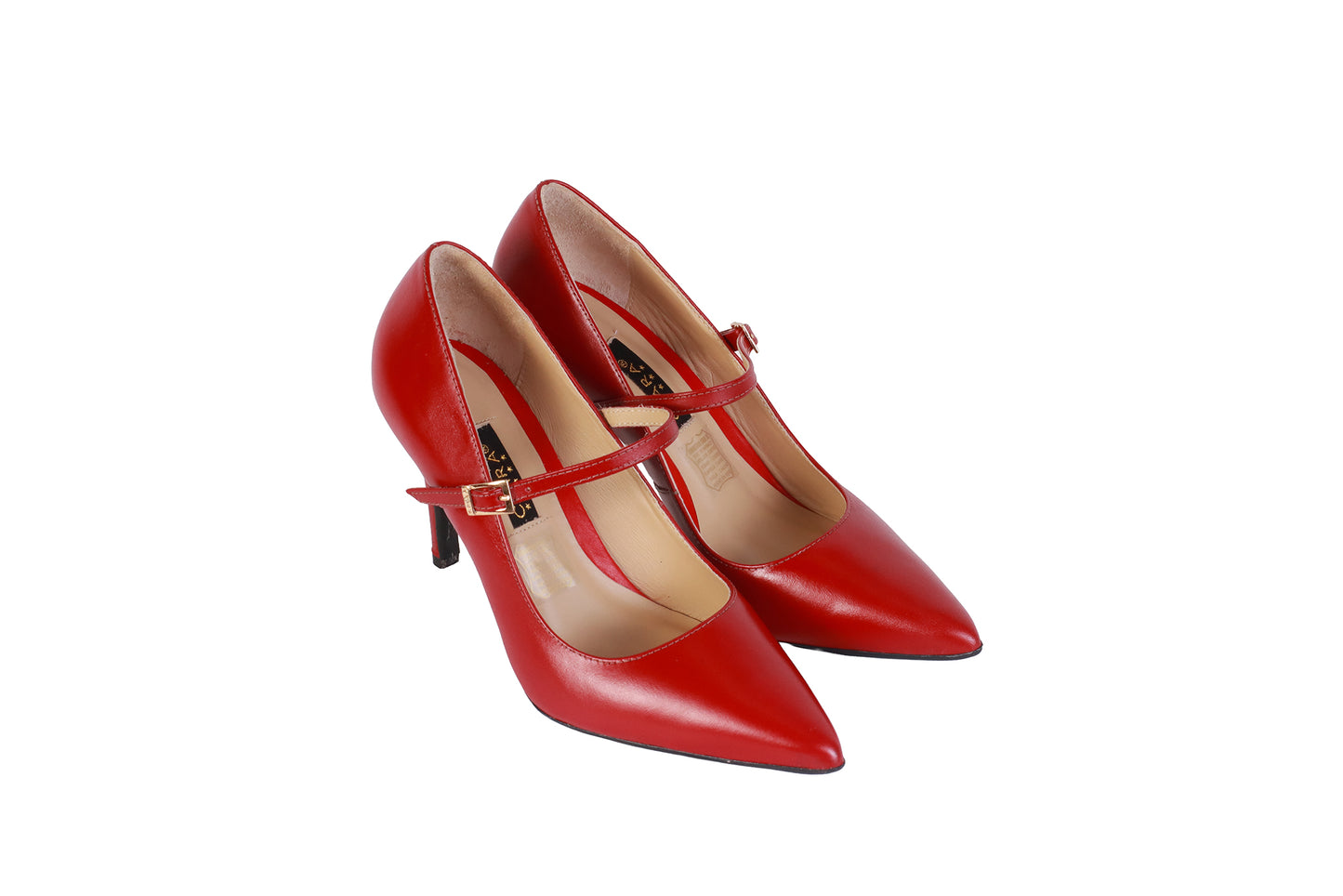 Stiletto Napa Rojo | Taco 8 cm con Correa