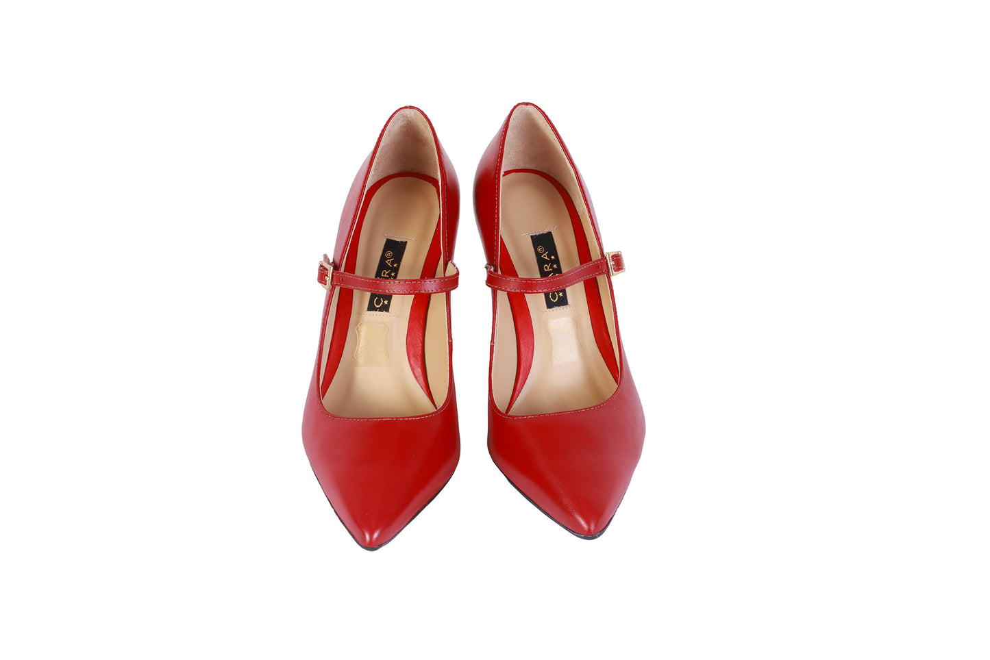 Stiletto Napa Rojo | Taco 8 cm con Correa