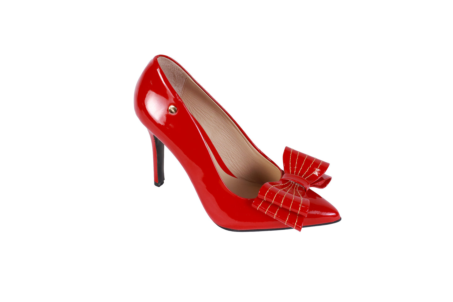 Stiletto Charol Rojo | Taco 10 cm con Lazo
