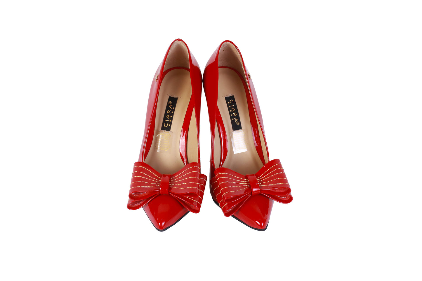 Stiletto Charol Rojo | Taco 10 cm con Lazo