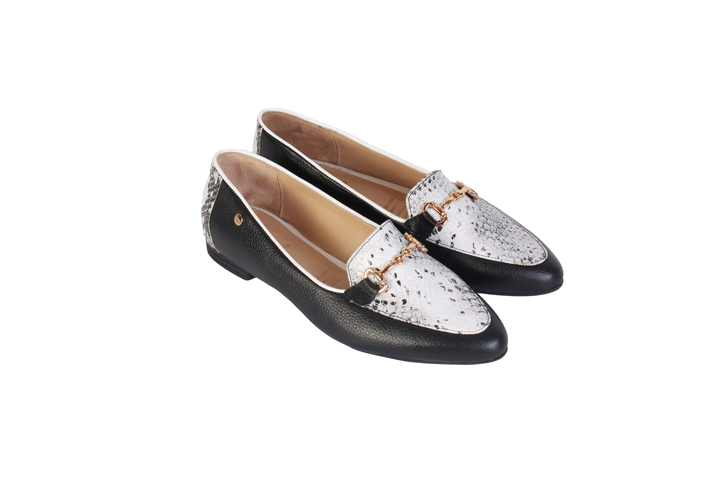 Balerina Rondini Negro y Cobra Blanco