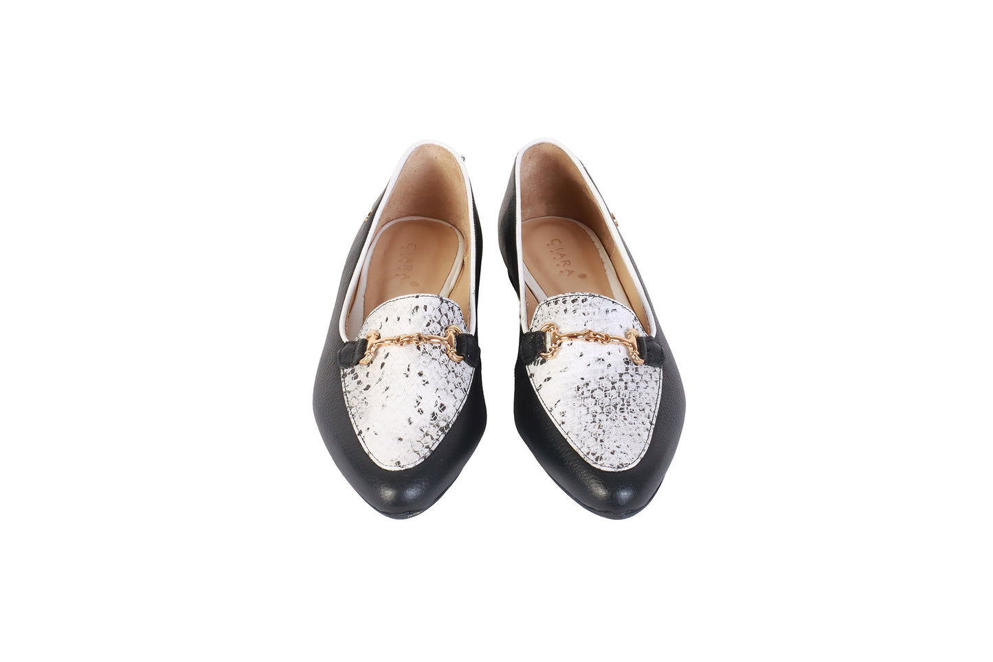 Balerina Rondini Negro y Cobra Blanco