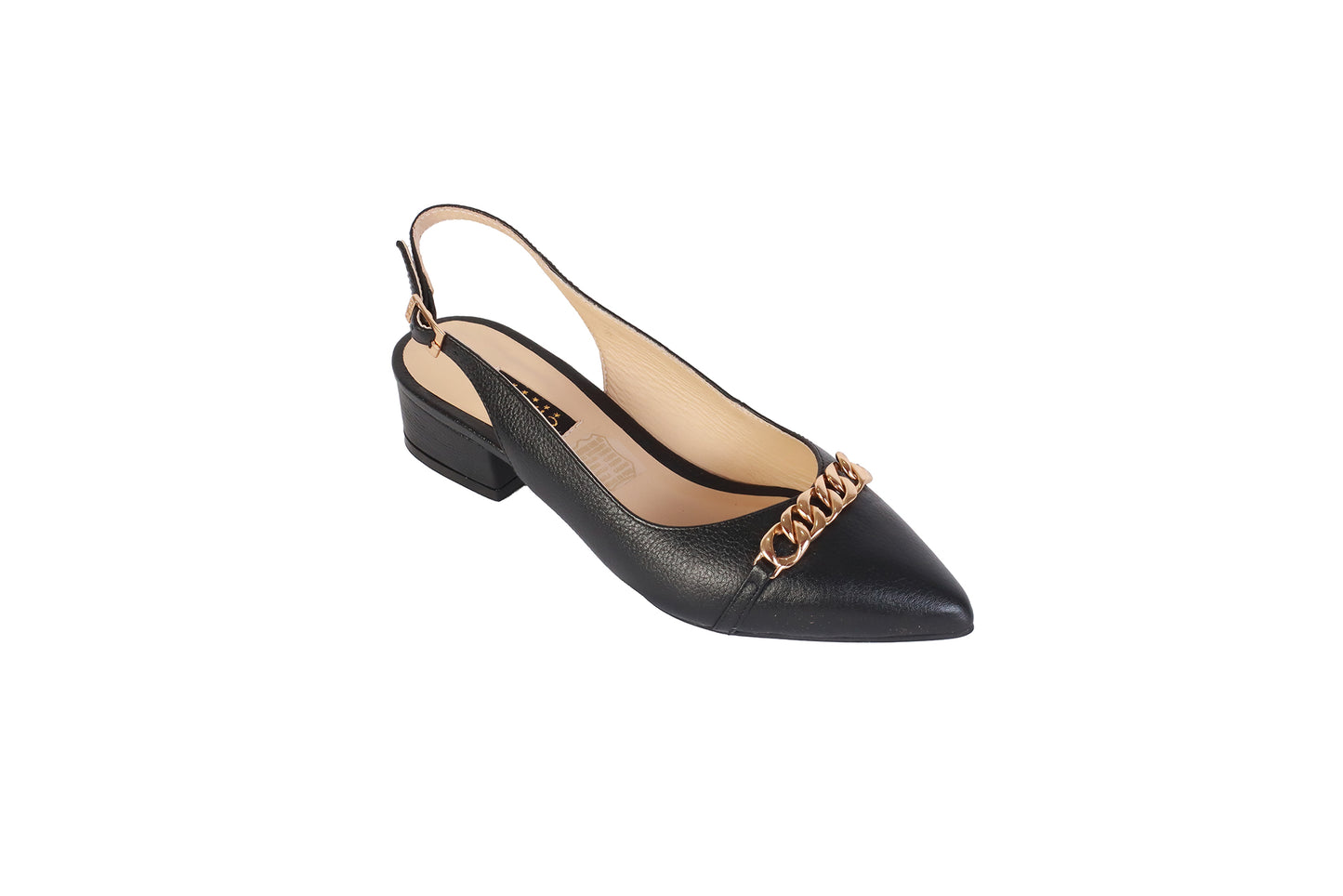 Media Estación Rondini Negro | Taco Ancho 3 cm con Accesorio Metálico