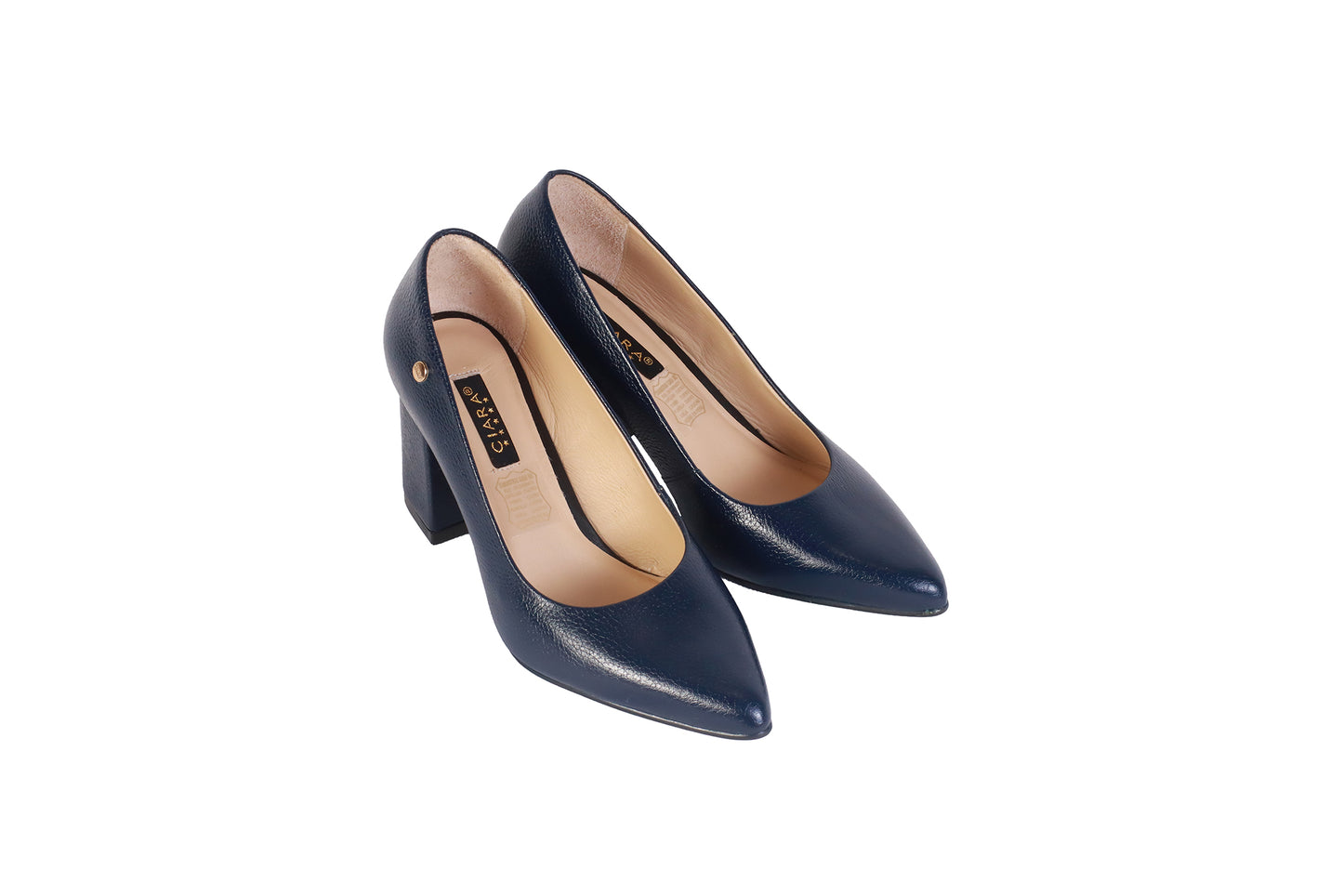 Stiletto Rondini Azul Marino | Taco Ancho 7 cm