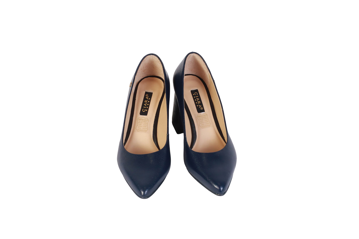 Stiletto Rondini Azul Marino | Taco Ancho 7 cm