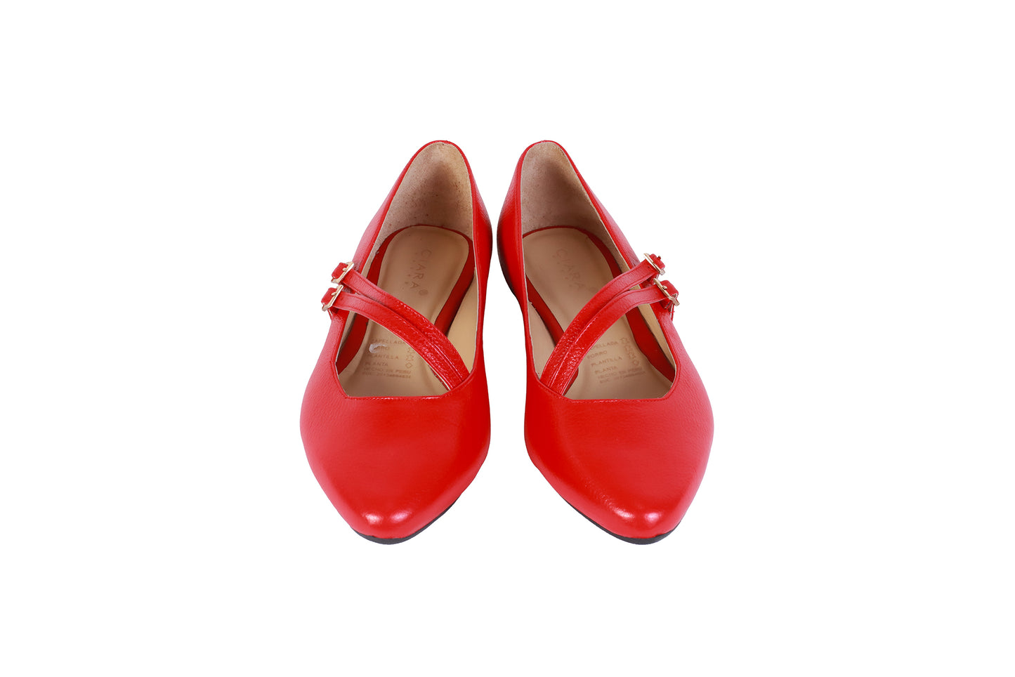 Balerina Rondini Rojo | 2 Hebillas