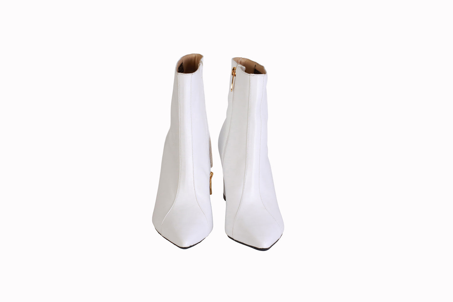Botín Napa Blanco | Taco Ancho 8 cm