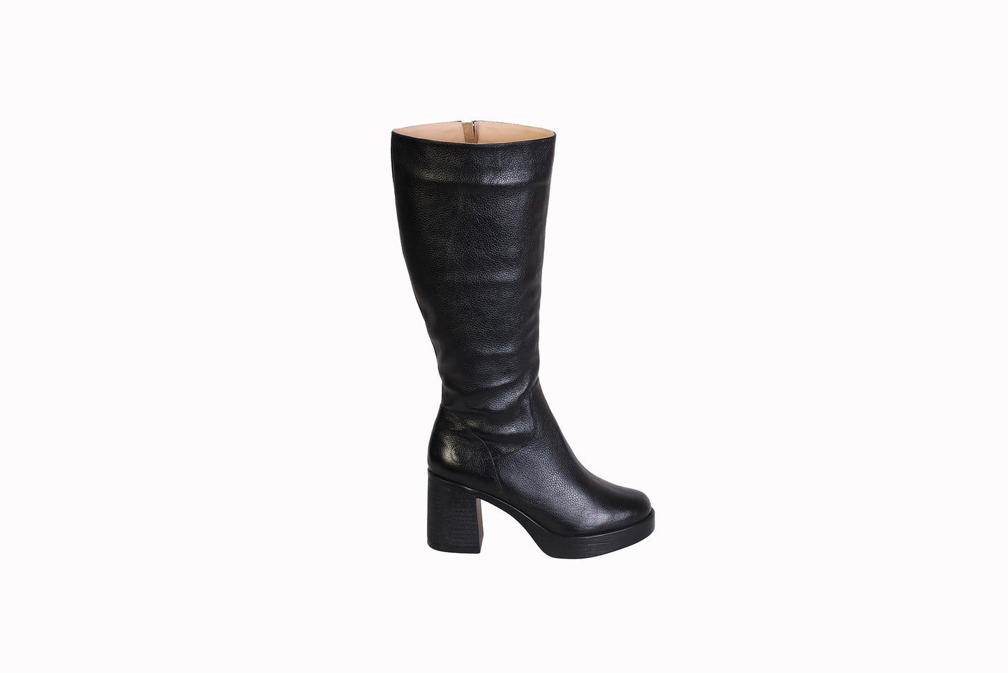 Bota Rondini Negra | Plataforma y Taco Ancho 7 cm