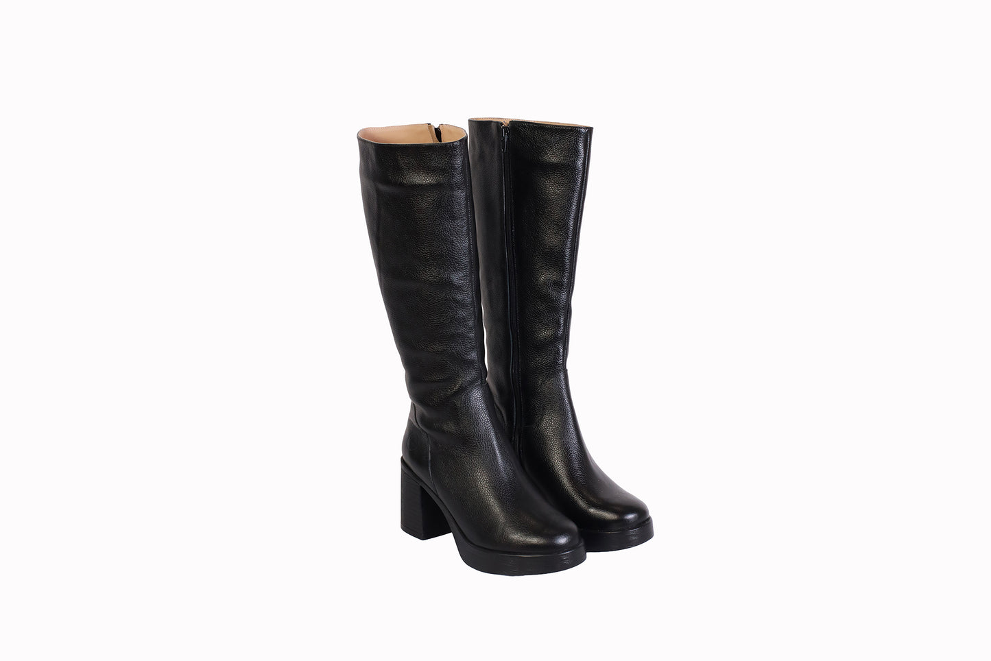 Bota Rondini Negra | Plataforma y Taco Ancho 7 cm