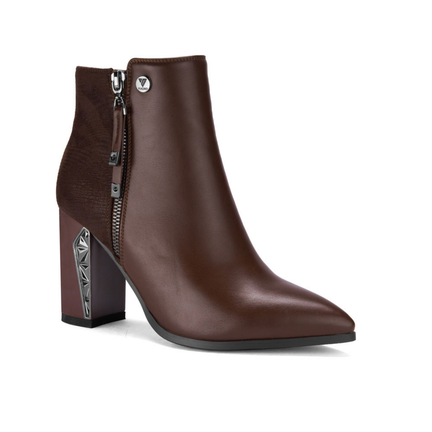 Botin Marron/Plateado/Taco 70/VU