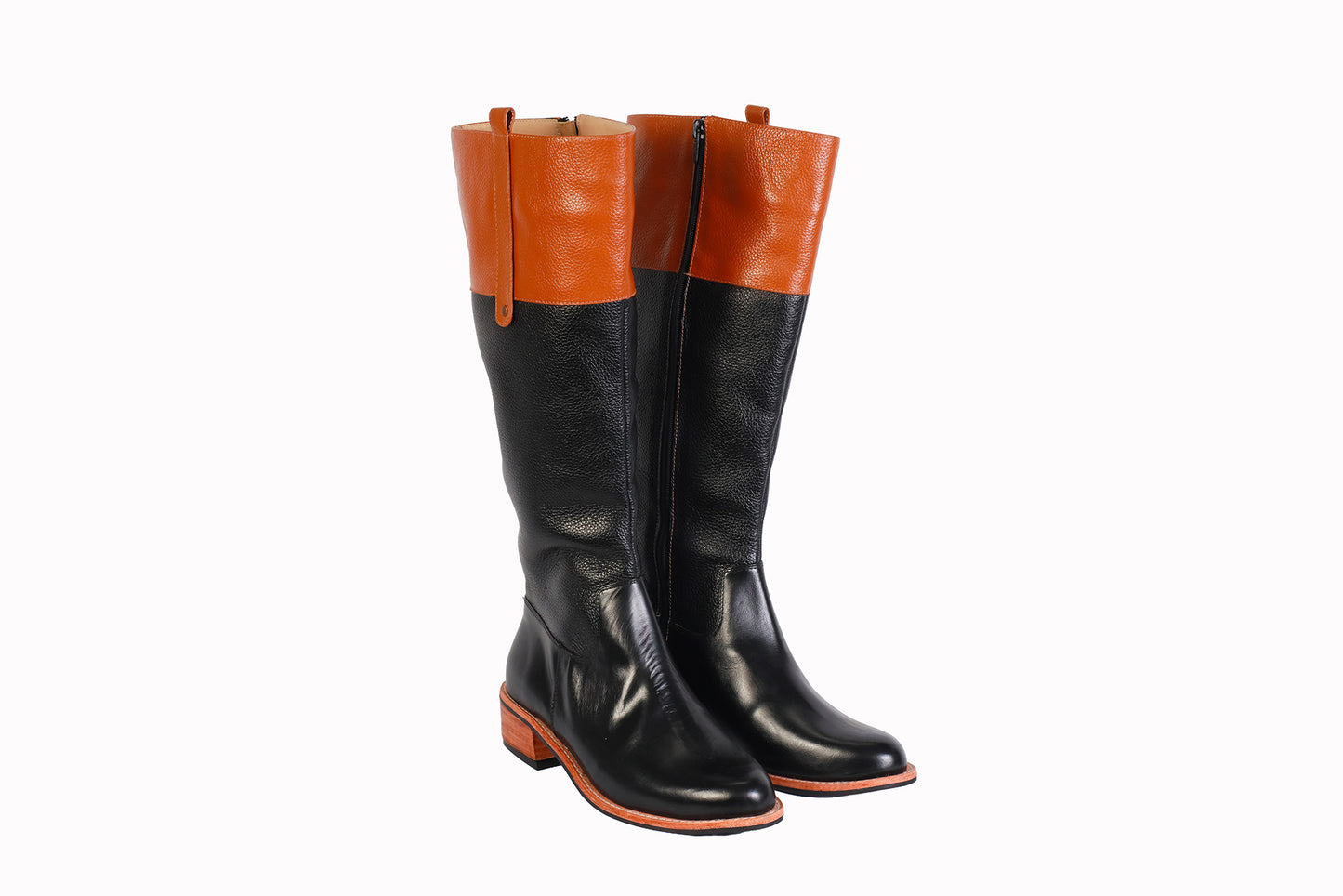 BOTA RONDINI NEGRO/NATURAL TACO 3 CM