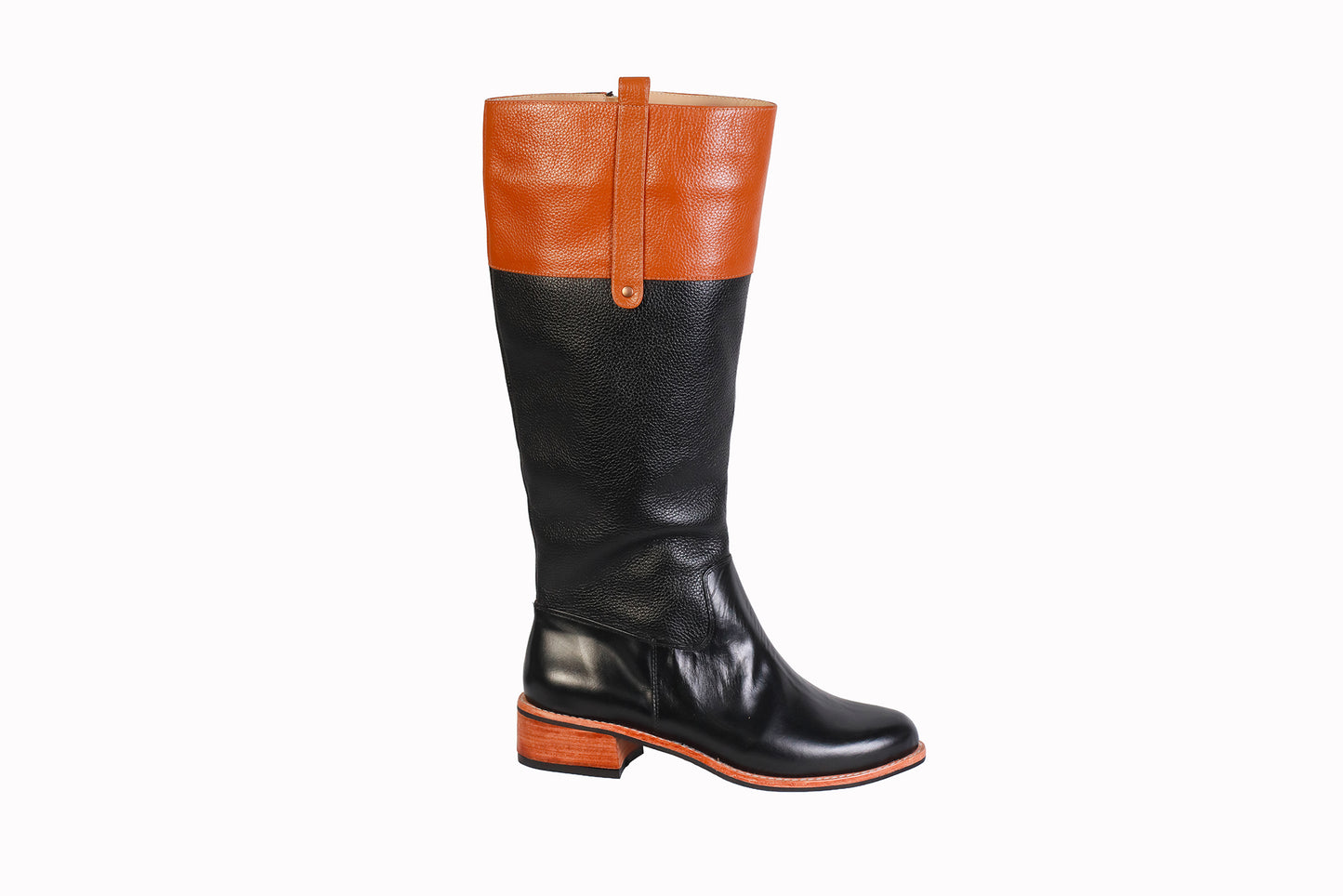 BOTA RONDINI NEGRO/NATURAL TACO 3 CM