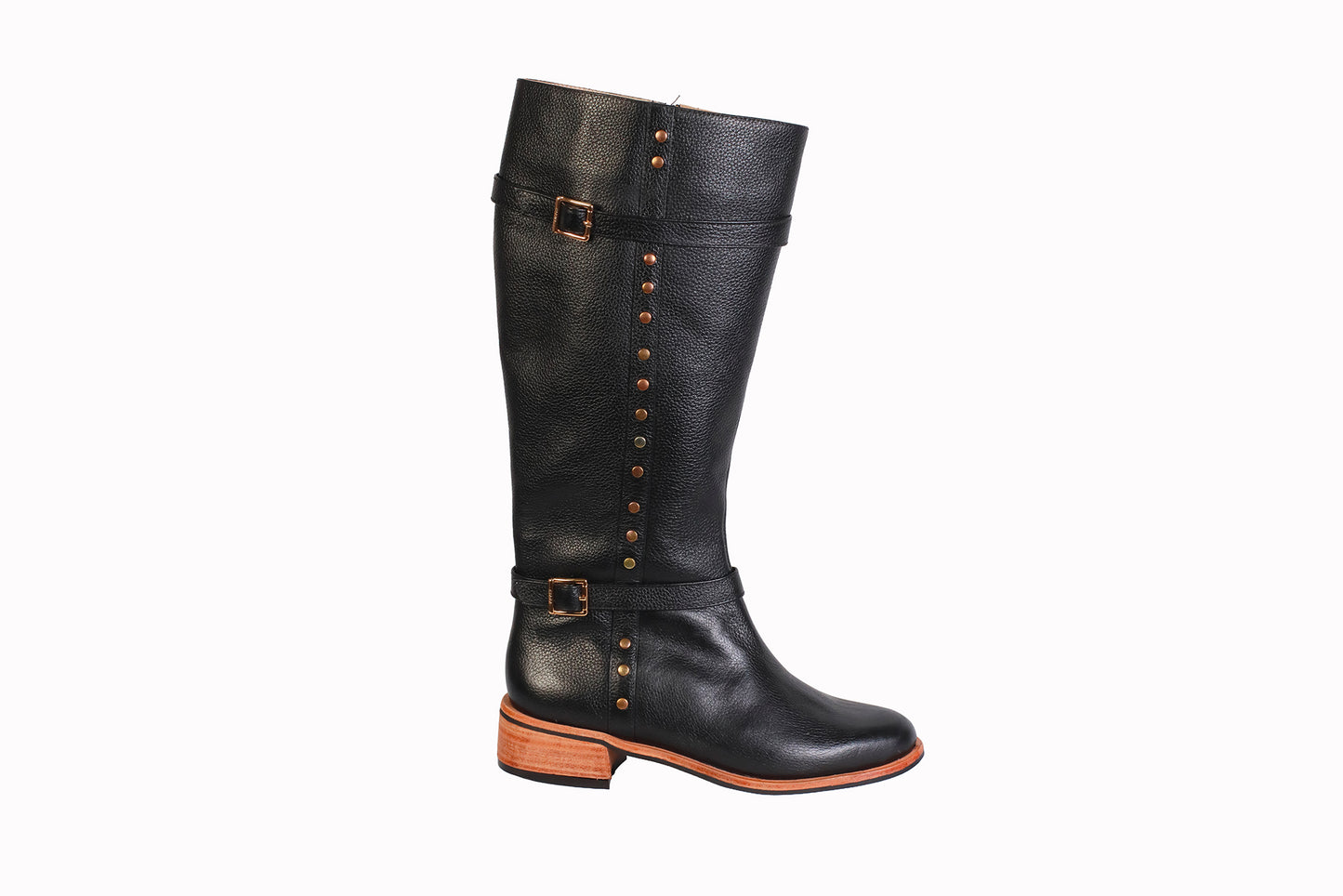 BOTA RONDINI NEGRO TACO 3 CM HEBILLAS