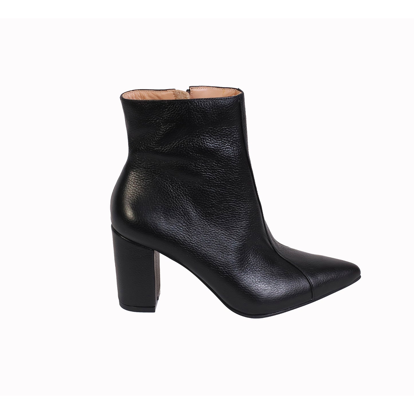 Botin Rondini Negro Taco Ancho 8cm