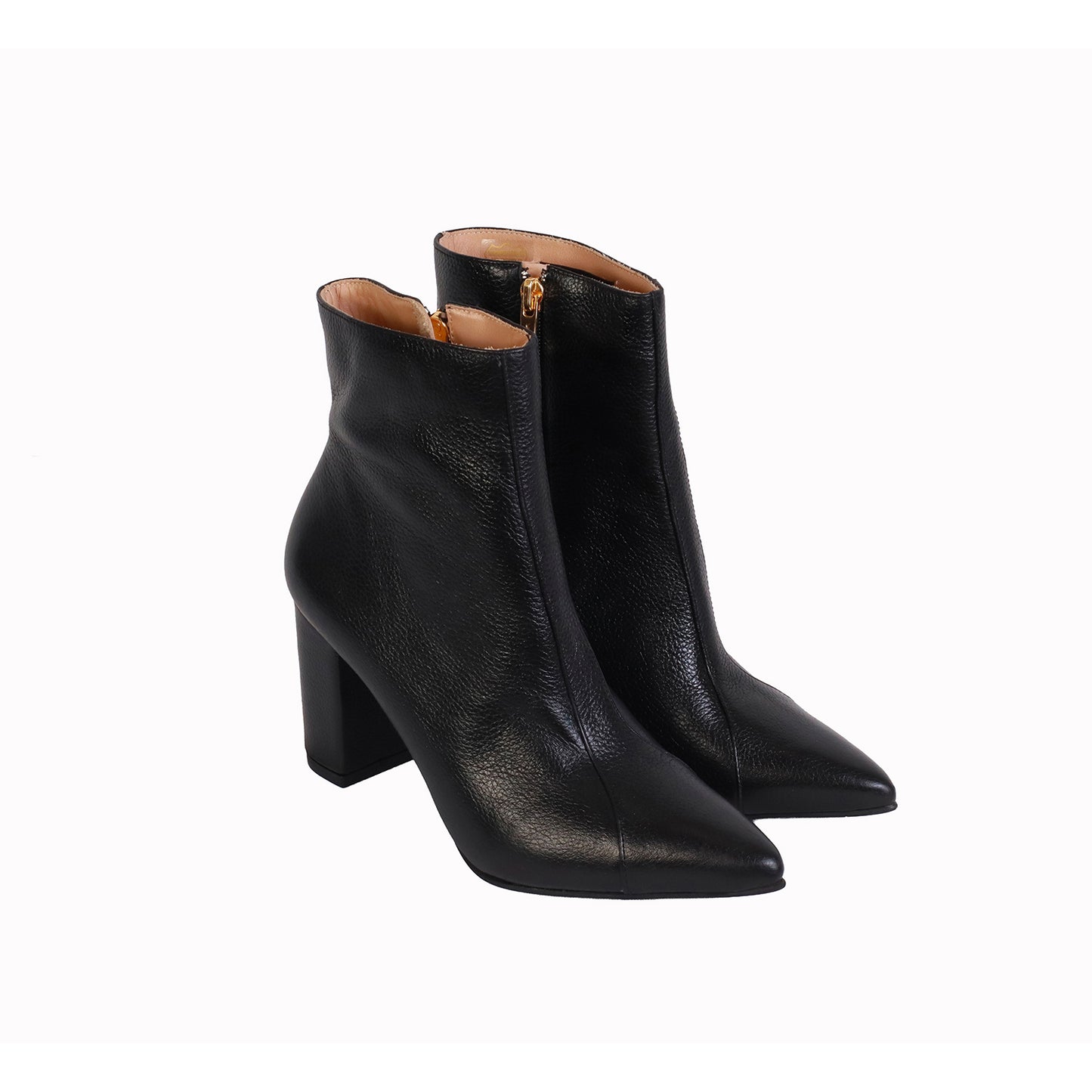 Botin Rondini Negro Taco Ancho 8cm