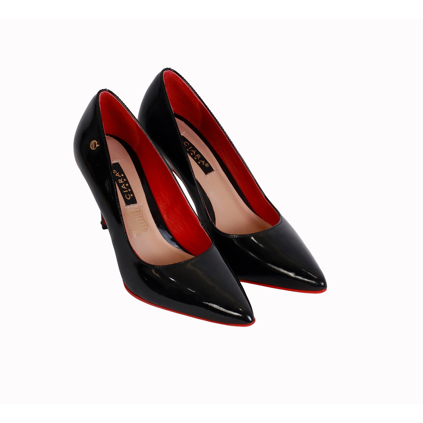 Stiletto Charol Negro Taco 8 cm