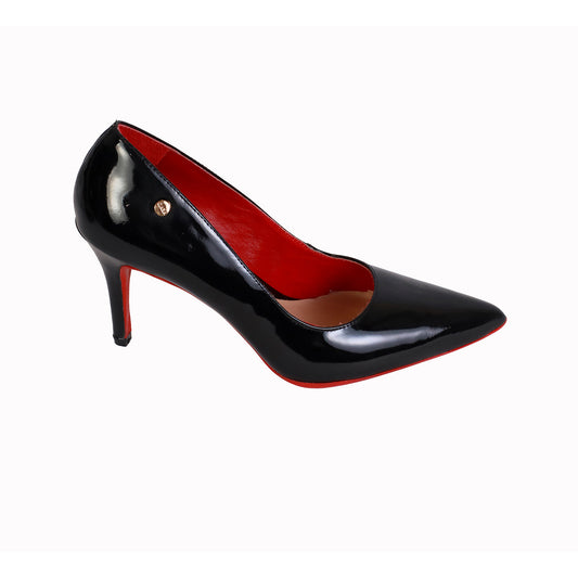 Stiletto Charol Negro Taco 8 cm