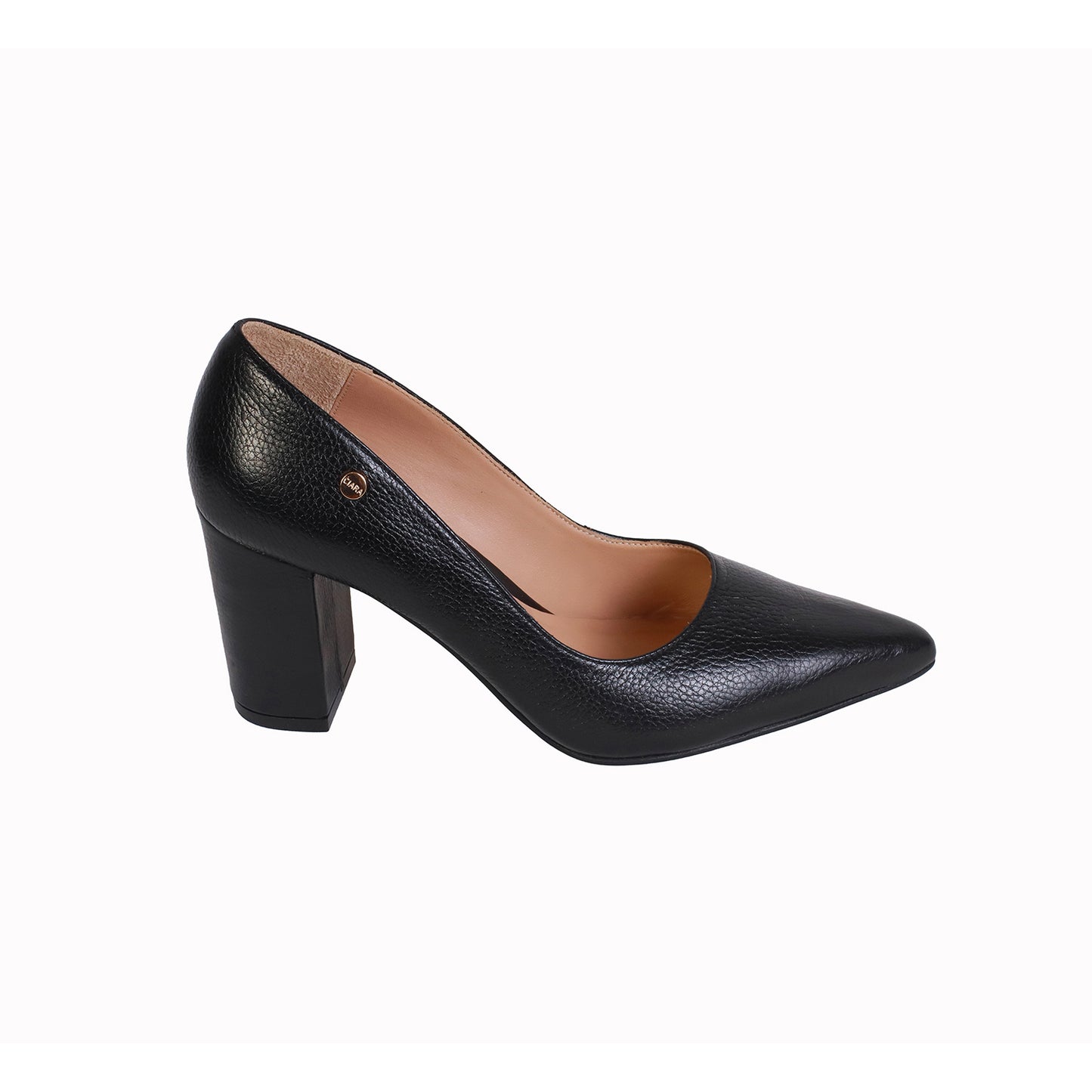 Stiletto Rondini Negro Taco Ancho de 8 cm