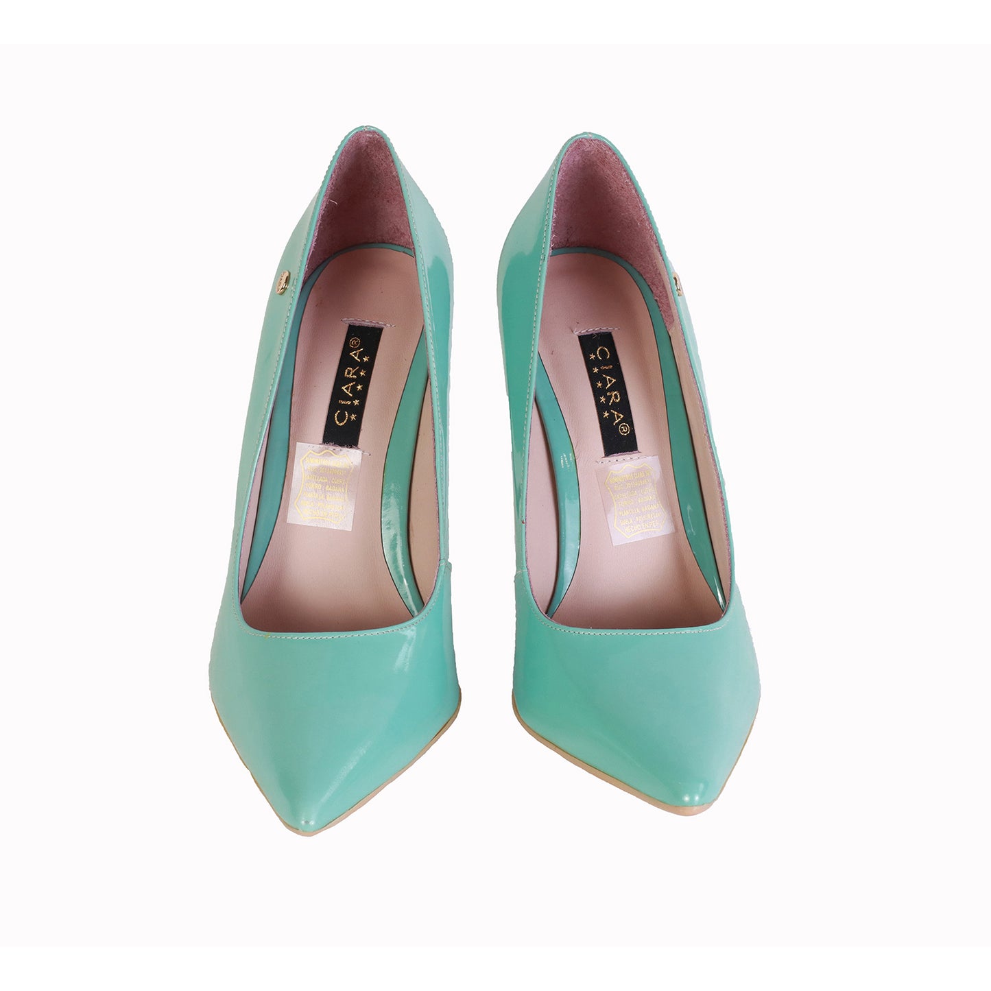 Stiletto Charol Verde Agua T 10