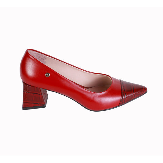 Stiletto Napa Rojo /Crocox Rojo T50 Cuadrado