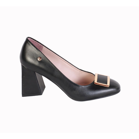 Stiletto Napa Negro T 70 cuadrado C/Accesorio