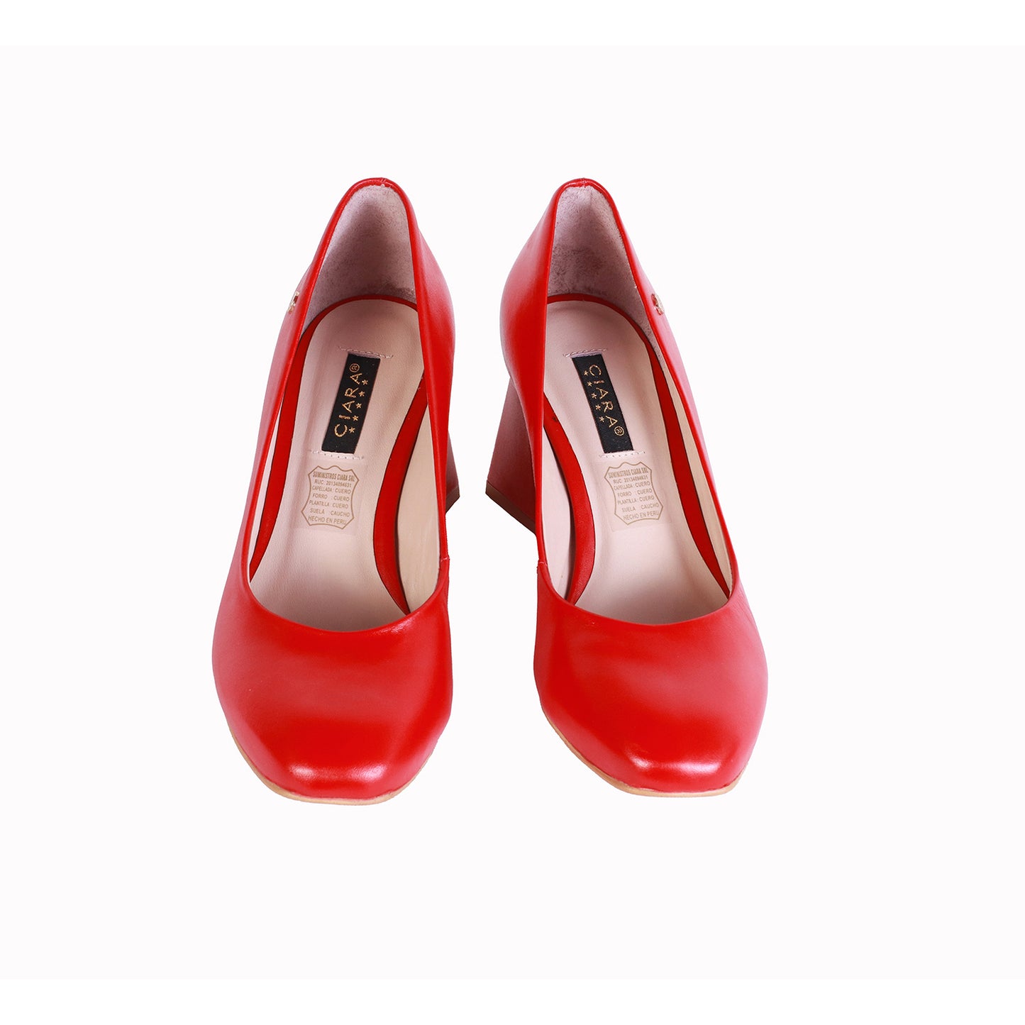 Stiletto Napa Rojo T 70 cuadrado Punta Redonda