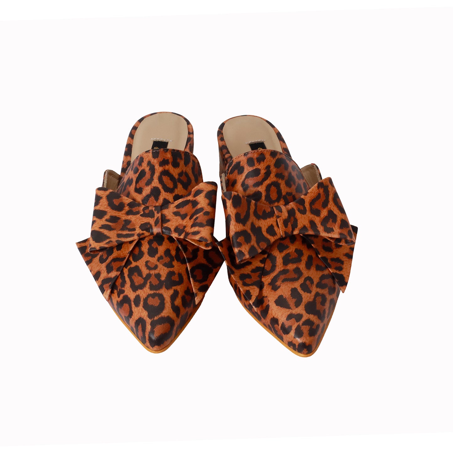 Mule Animal Print Con Lazo Taco 3 cm