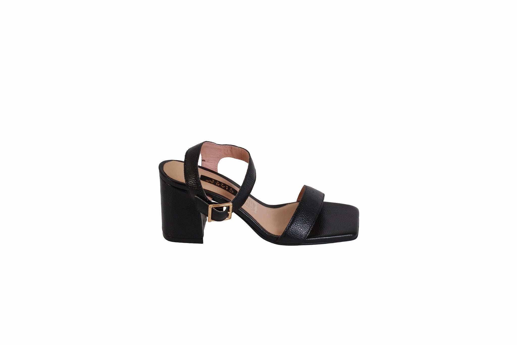 Sandalia Rondini Negro | Taco 7 cm