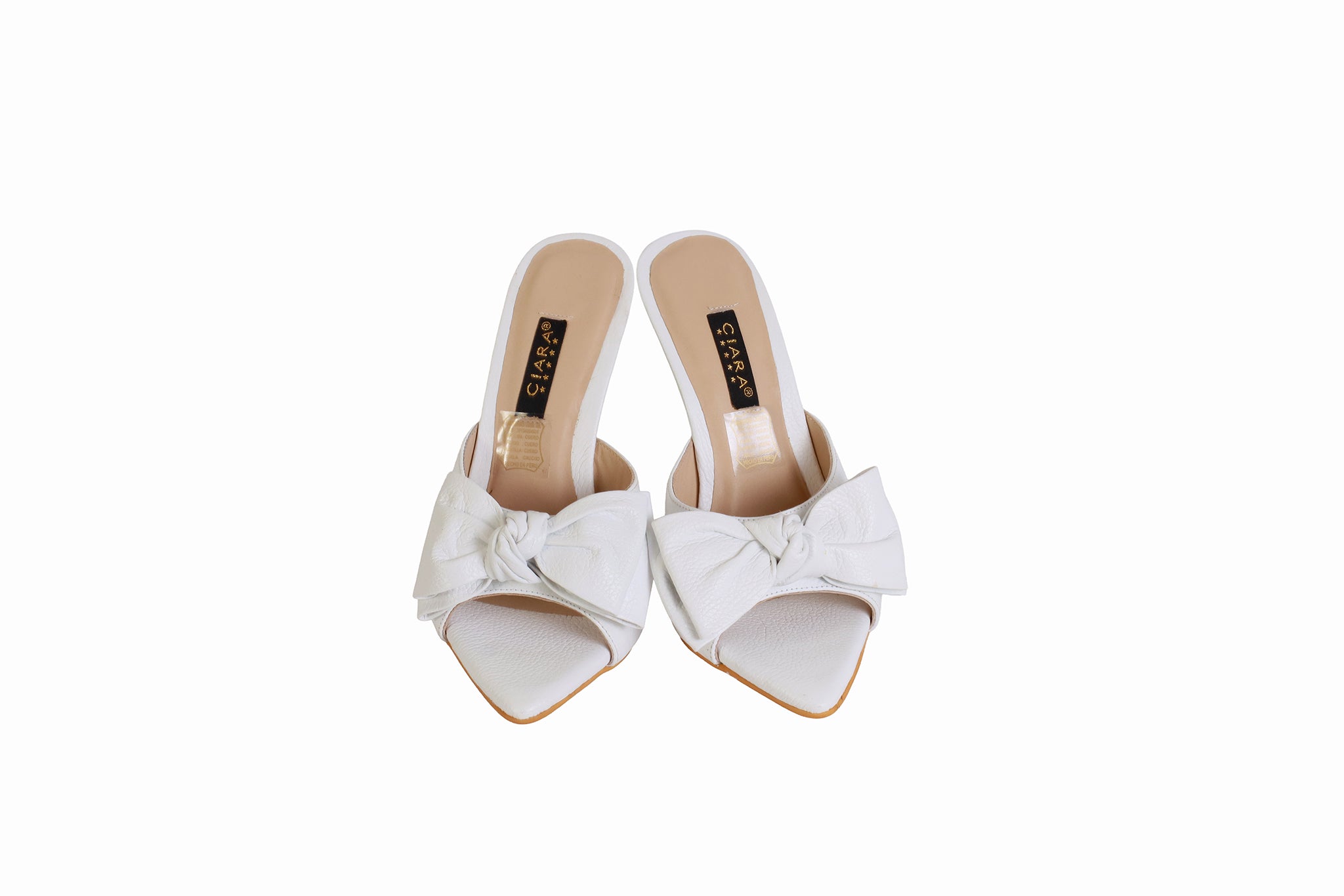 Sueco Rondini Blanco con Lazo | Taco 10 cm