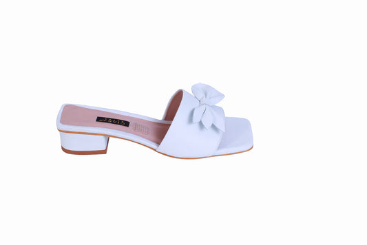 Sandalia Rondini Blanco con Lazo | Taco 5 cm