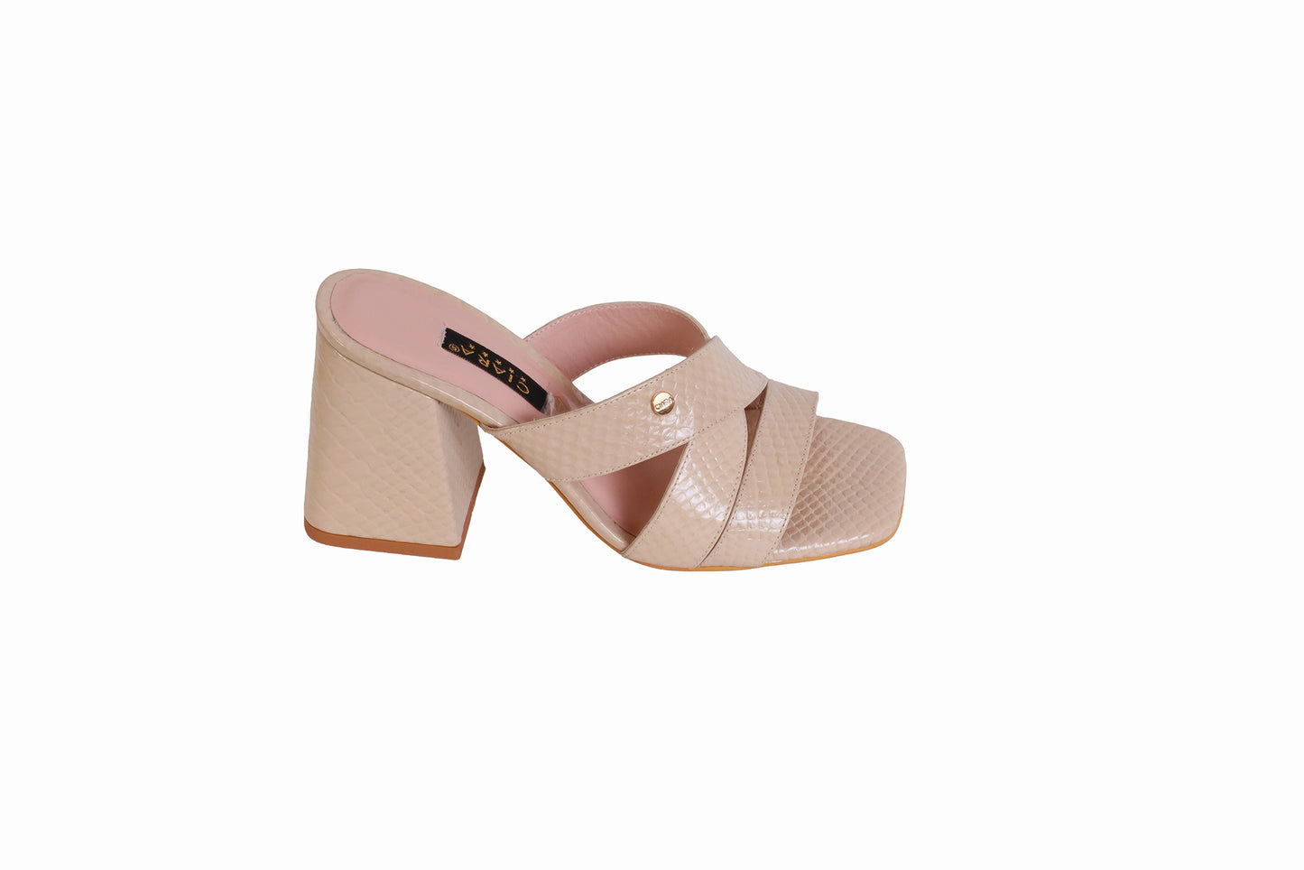Sandalia Anatal Luxus Beige | Taco 8 cm
