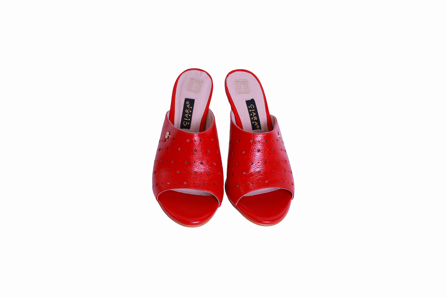 Sueco Picado Rondini Rojo | Taco 9 cm