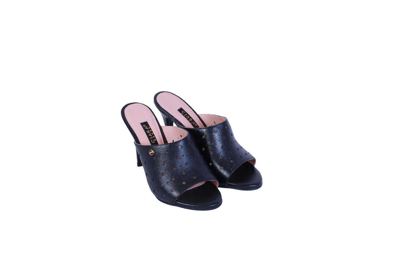 Sueco Picado Rondini Negro | Taco 9 cm