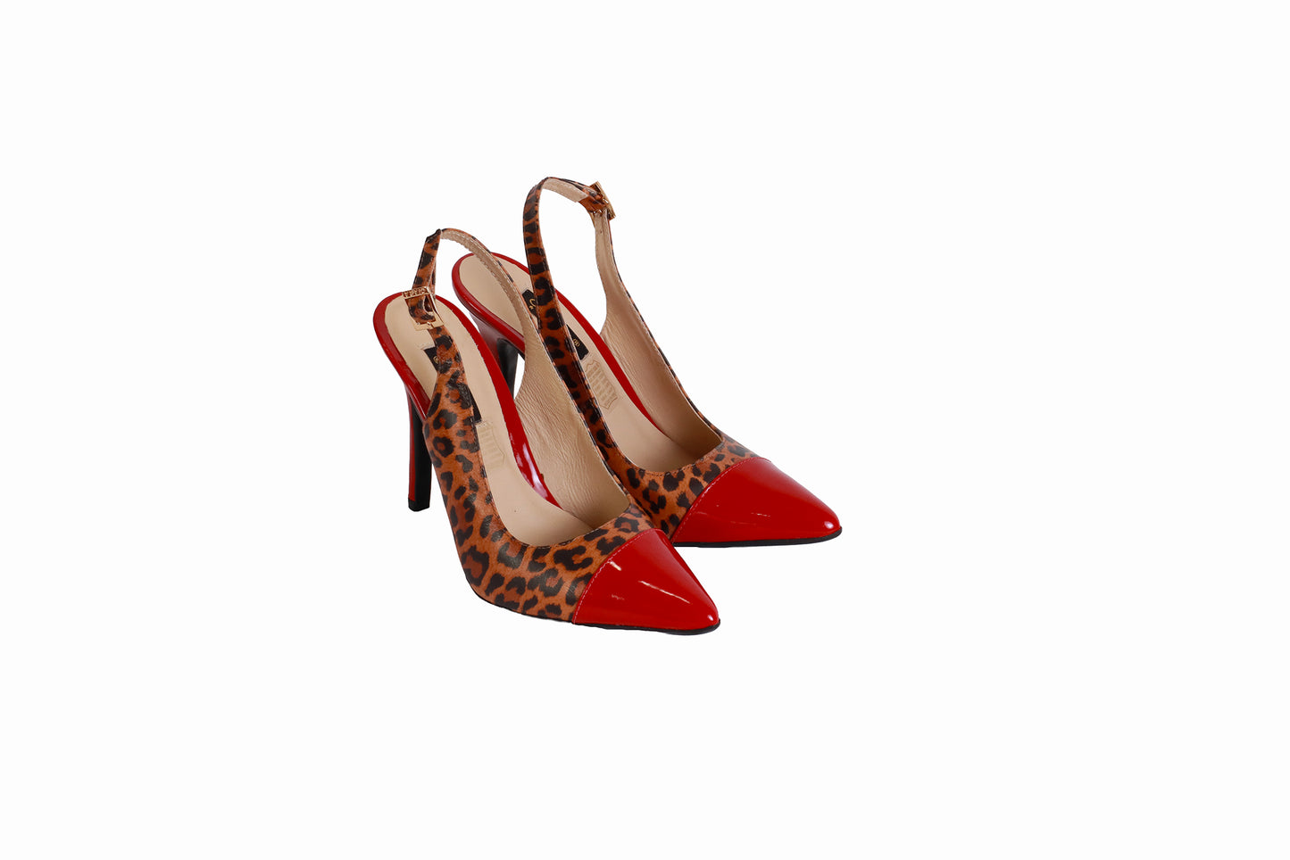 Media Estación Animal Print con Charol Rojo | Taco 10 cm