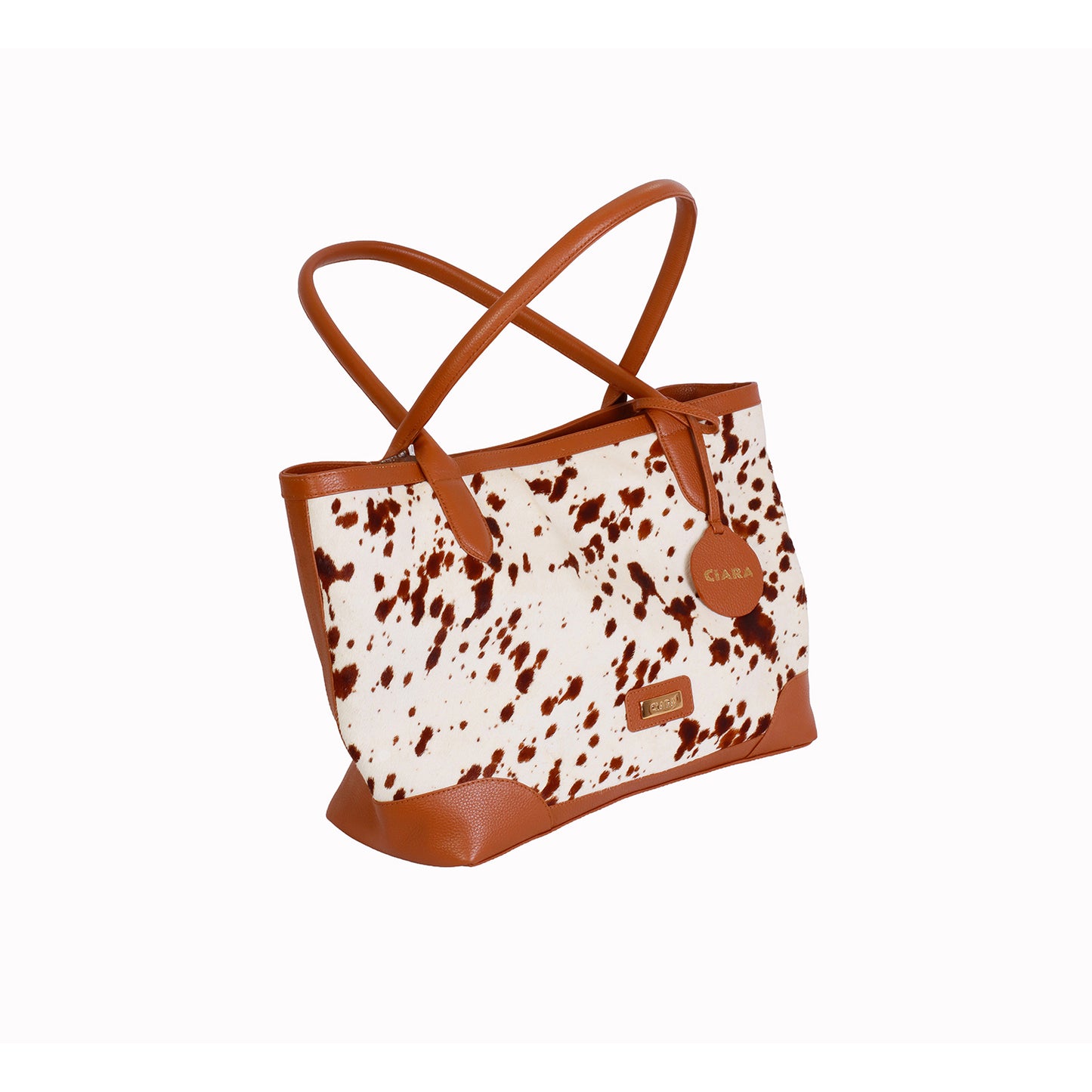 Cartera CiARA piel estilo cowhide Natural
