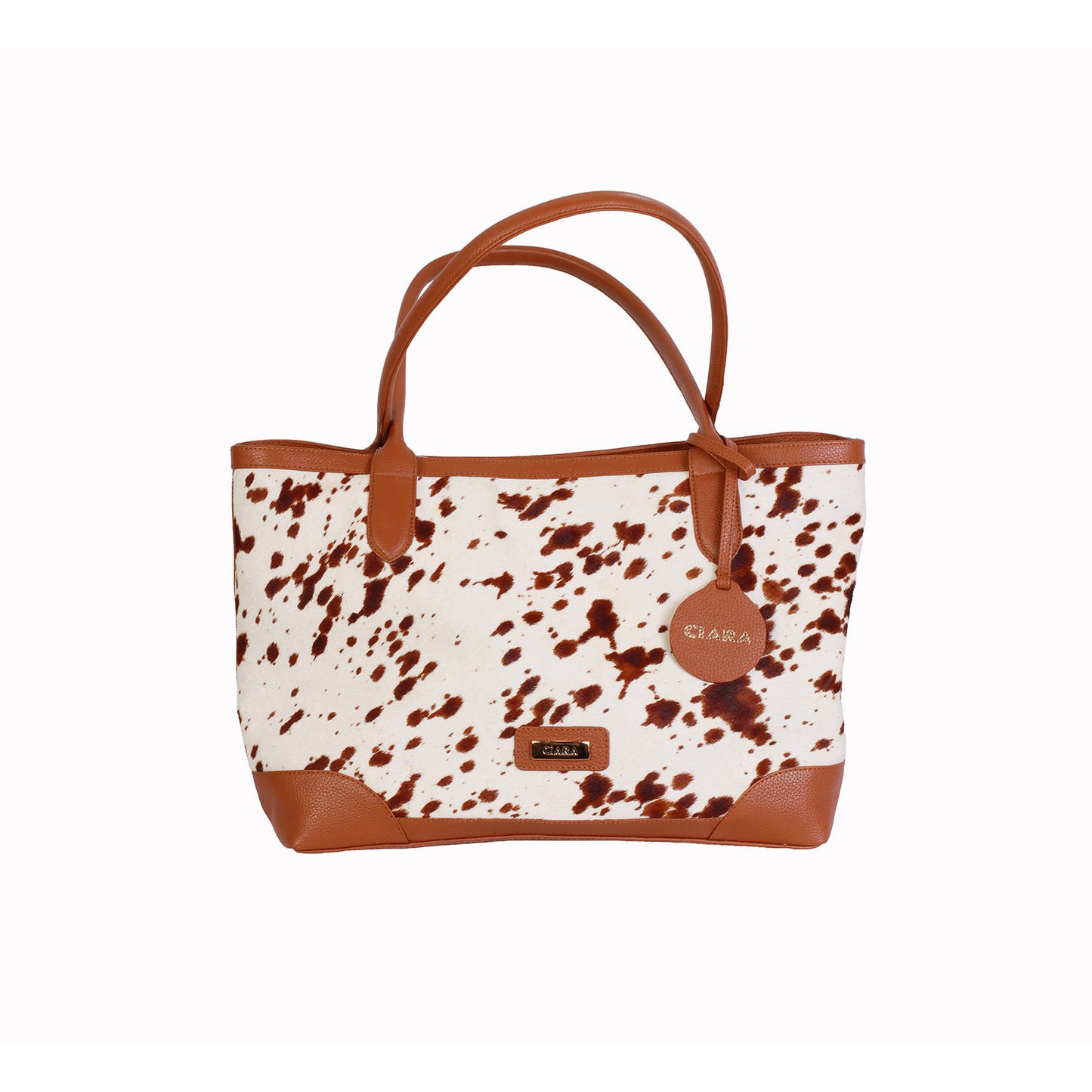 Cartera CiARA piel estilo cowhide Natural