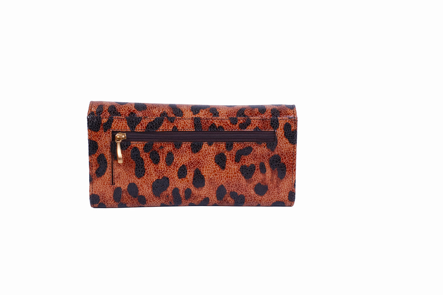 Billetera 2 Cuerpos Folia Animal Print Beige
