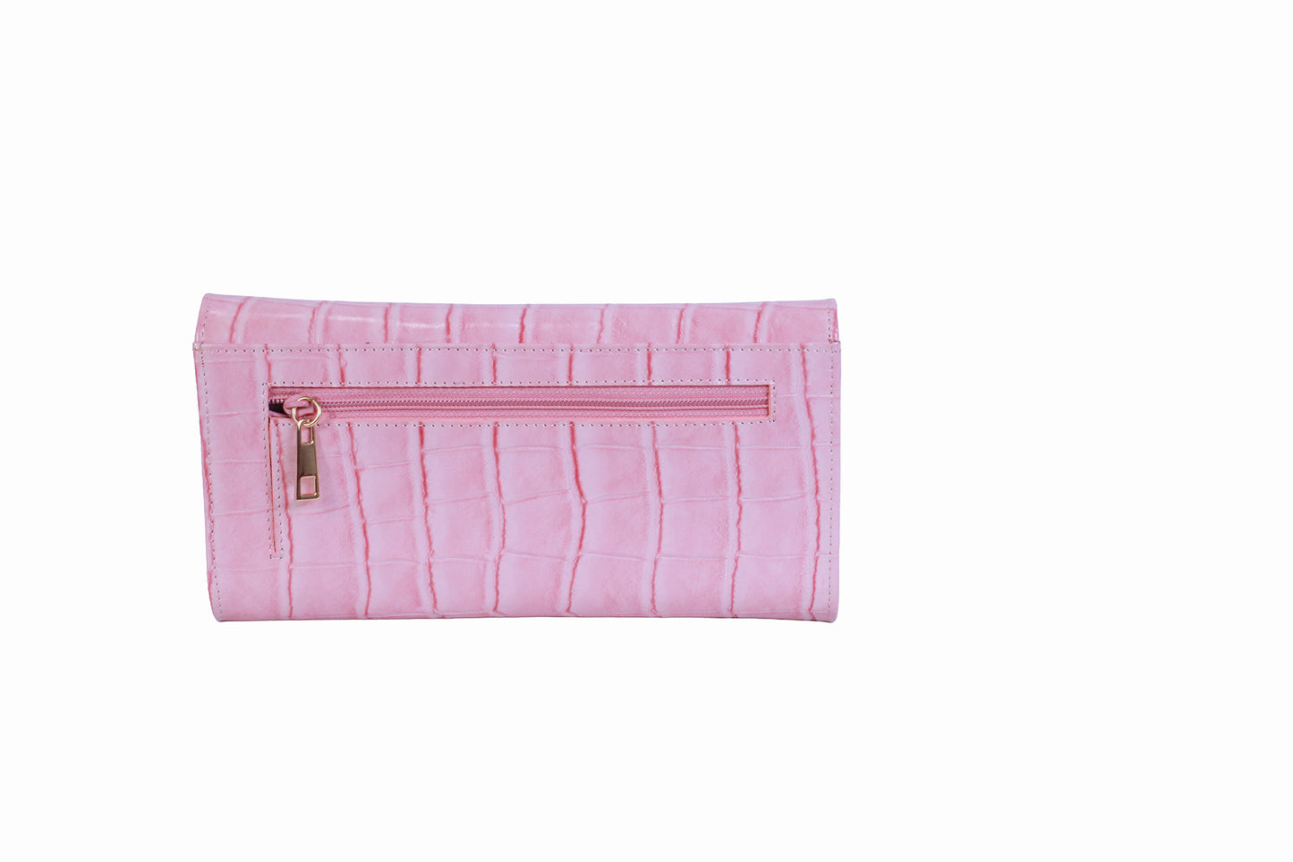 Billetera 2 Cuerpos Crocox Lavado Rosa