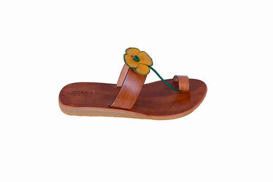 Sandalia Suela Trébol Amarillo