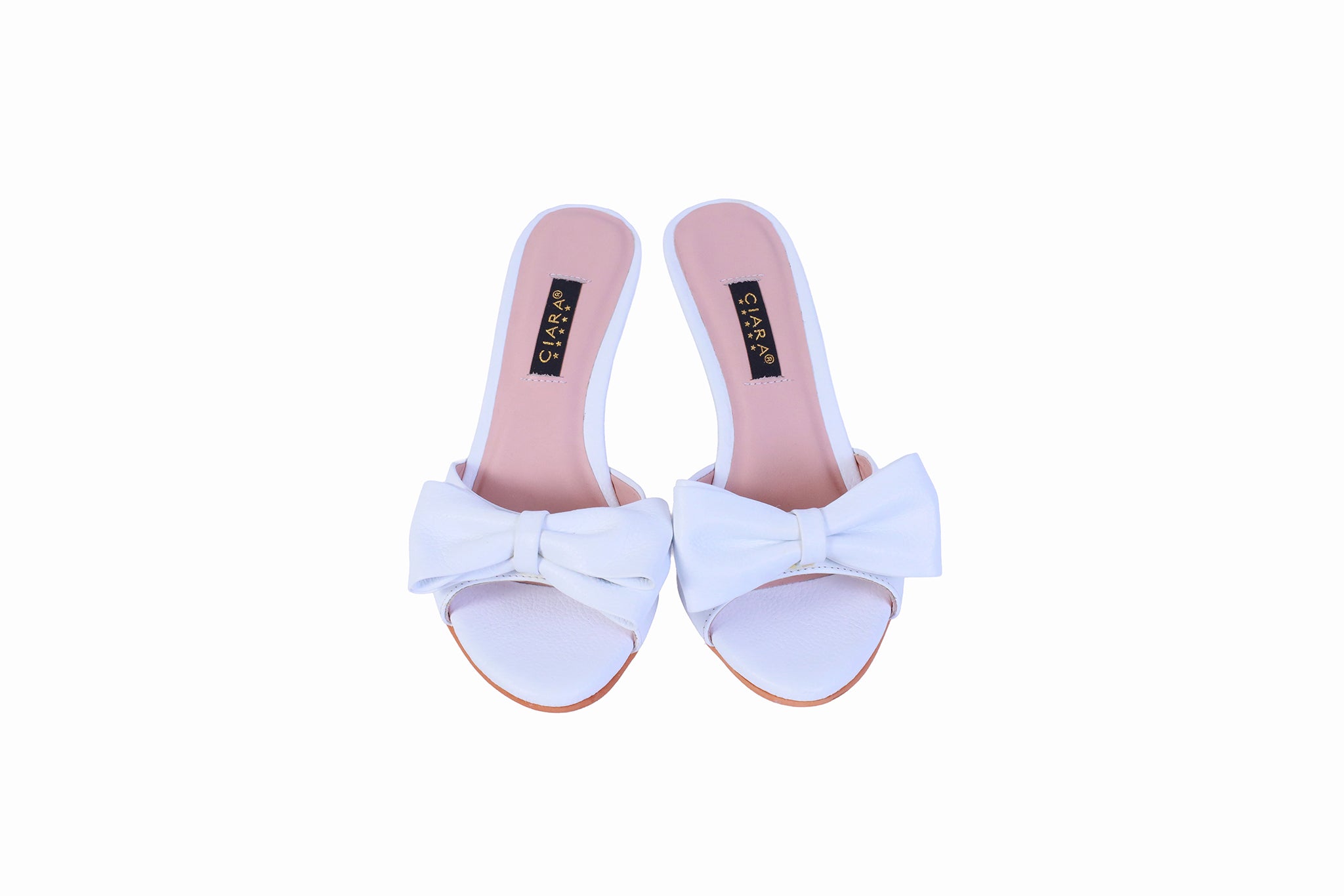 Sandalia Rondini Blanca con Lazo | Taco 7 cm